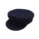 Classic Zhao Benshan Style Vintage Newsboy Cap for Men - Cotton Duckbill Flat Cap in Navy Blue