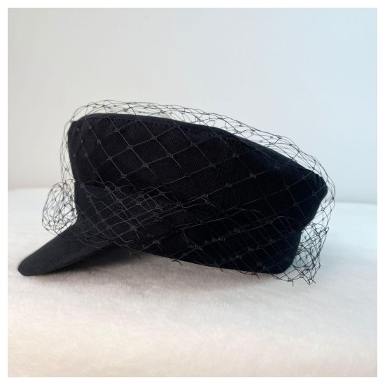 Cotton Newsboy Cap with Mesh Beret Style - Classic Flat Top Hat for Women