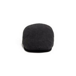 Herringbone Cotton Newsboy Cap for Men | Vintage Style Beret & Flat Cap