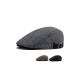 Herringbone Cotton Newsboy Cap for Men | Vintage Style Beret & Flat Cap