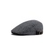 Herringbone Cotton Newsboy Cap for Men | Vintage Style Beret & Flat Cap