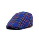 Retro Plaid Newsboy Cap for Women | Color-Block Beret-Style Hat | Casual Artistic Cotton Flat Cap | Versatile Spring & Autumn Ac