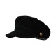 Vintage Navy Flat-Top Newsboy Cap for Women | Suede Texture Painter Hat | Style Casual Autumn Winter Beret