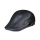 Genuine Leather Flat Cap for Men - Autumn & Winter Casual Newsboy Hat, Lightweight Style
